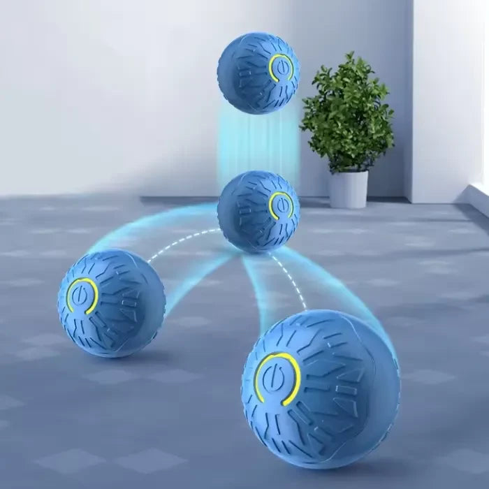 Balle interactive rebondissante bleue qui rebondit