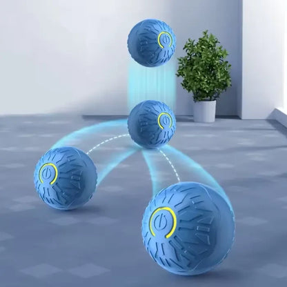 Balle interactive rebondissante bleue qui rebondit