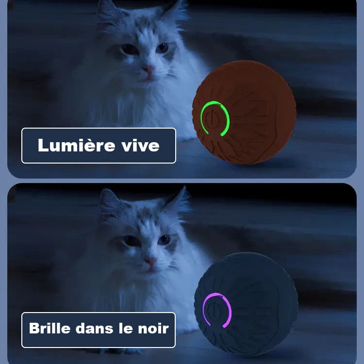 Balle interactive rebondissante lumière vive qui brille dans le noir
