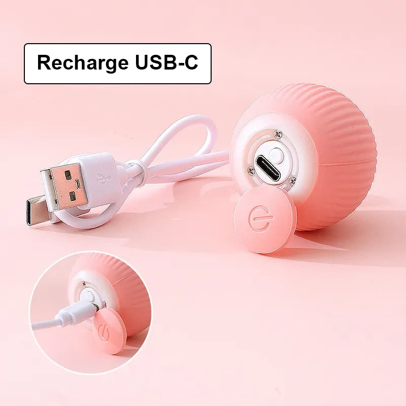 La balle se recharge par port USB type C - Câble fourni