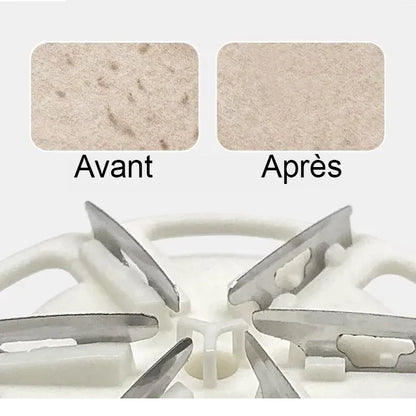 Rase bouloche. Déboulocheur. Avant après