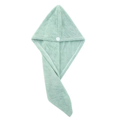 Serviette de séchage des cheveux verte