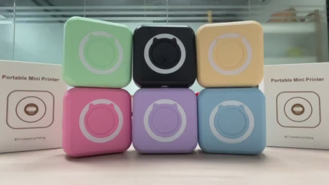 La mini imprimante thermique vidéo de démonstration